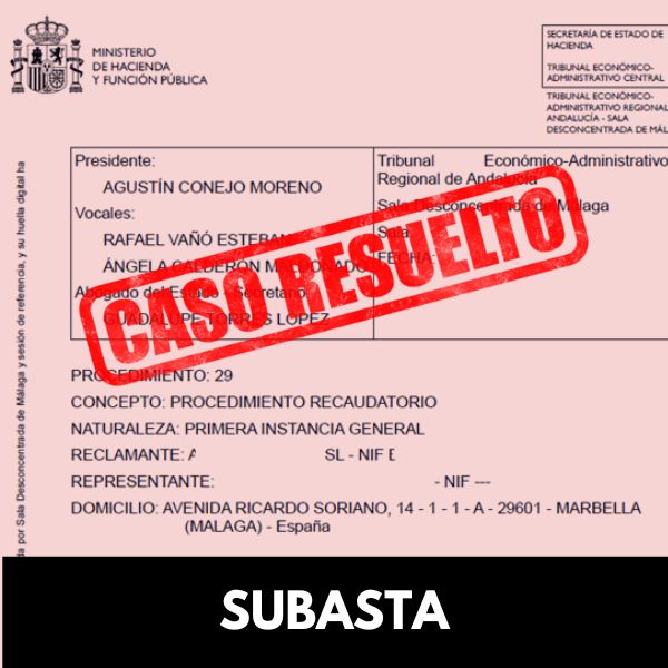 Caso subasta hacienda