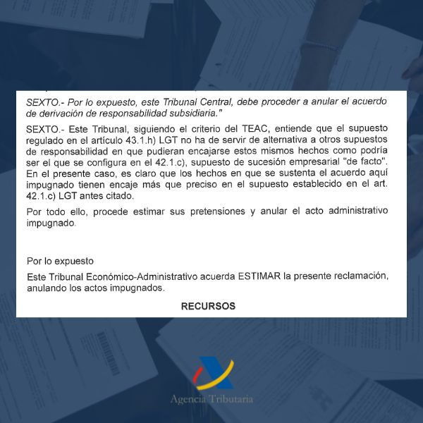Derivaciones Responsabilidad Hacienda