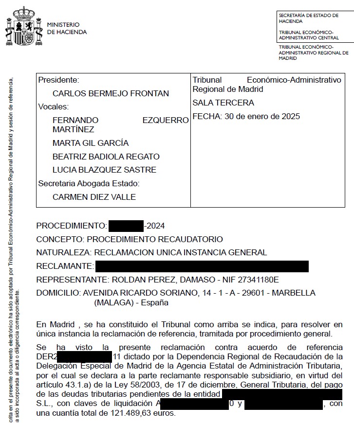 Documento Derivación Responsabilidad