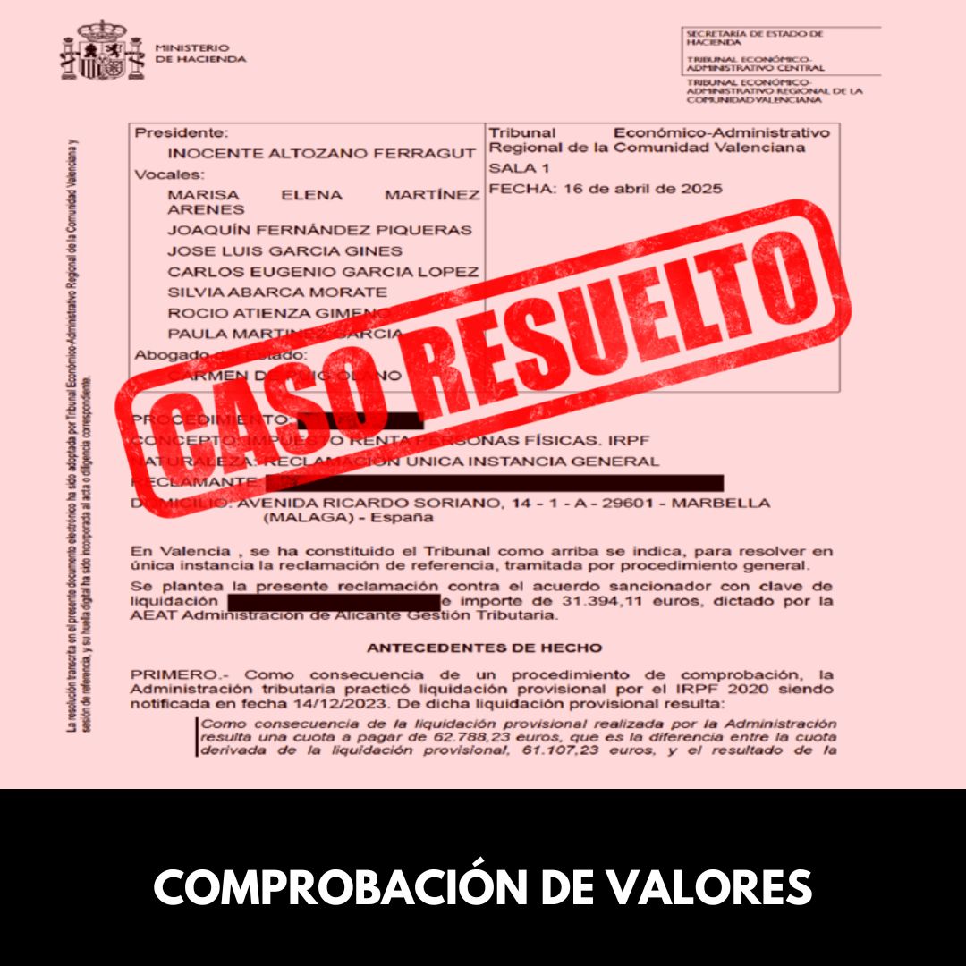 Caso Exito Comprobación Valores 