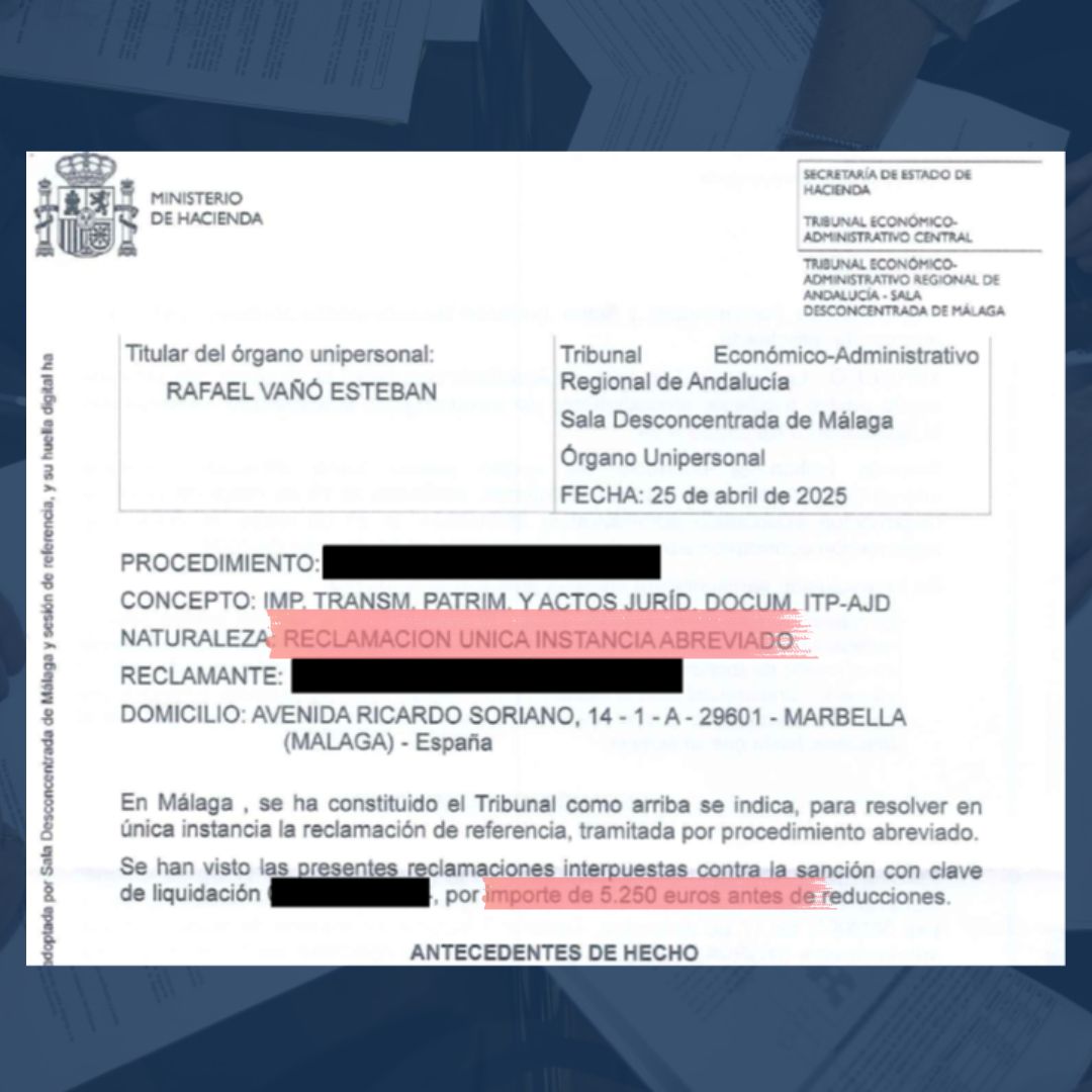 Caso Reclamación Fraude Fiscal 1