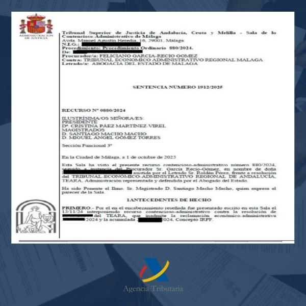 Carta Hacienda Sentencia Deuda