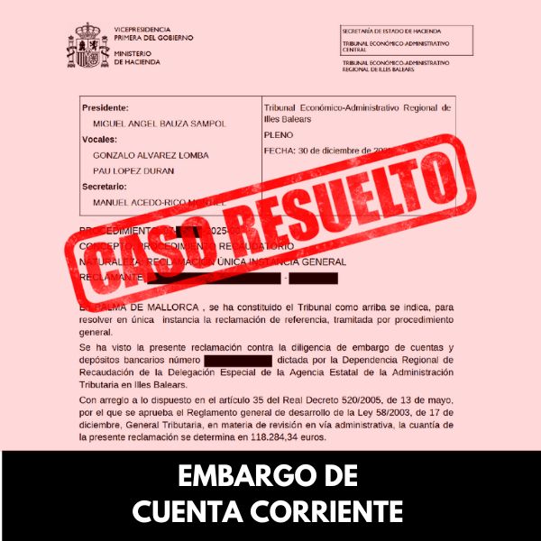 Caso de exito - ANULAMOS DILIGENCIA DE EMBARGO DE CUENTA CORRIENTE - Damaso Roldan Abogados