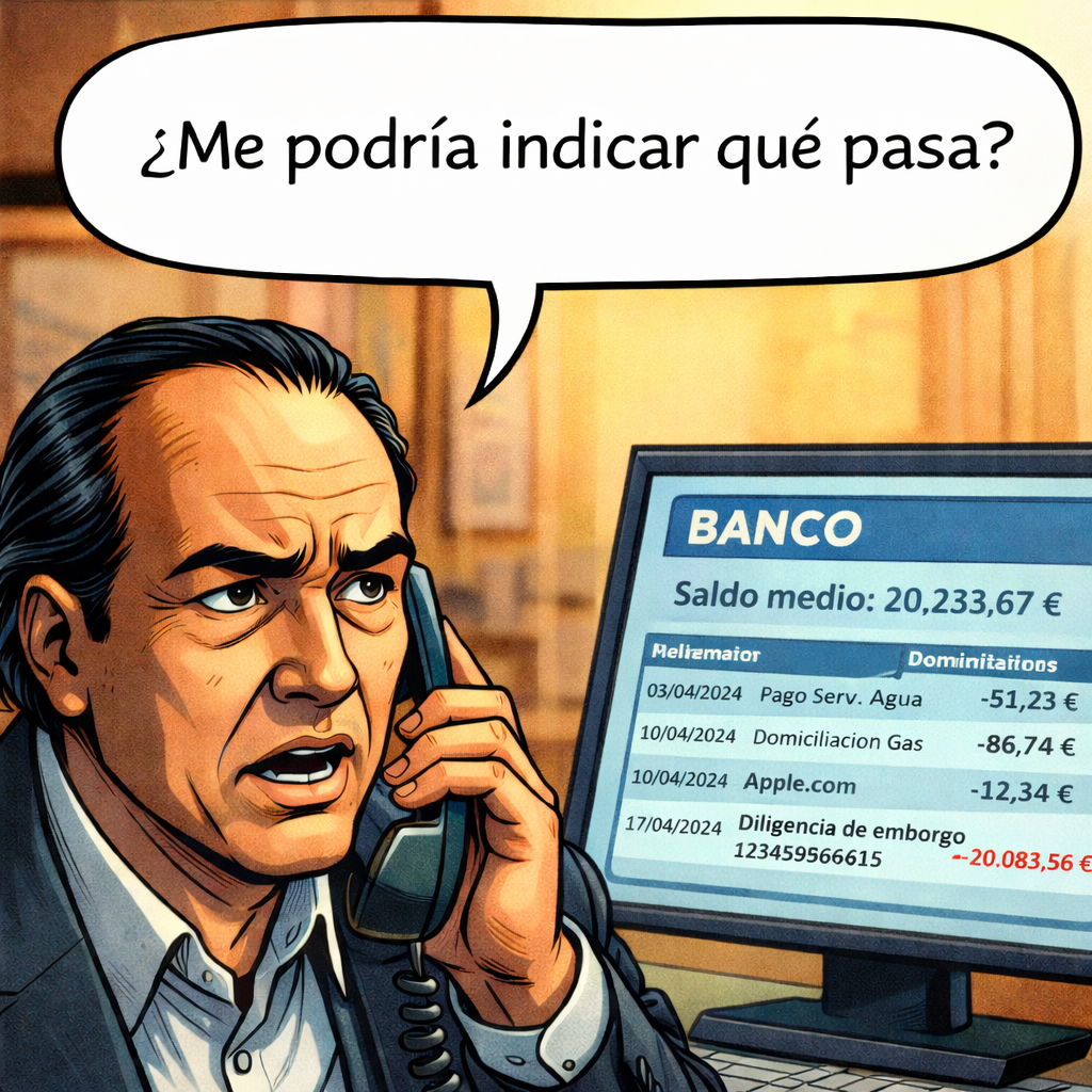 ANULAMOS DILIGENCIA DE EMBARGO DE CUENTA CORRIENTE BANCARIA POR IMPORTE DE 118.284,34 EUROS.